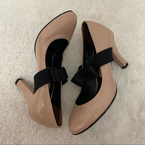 S.R NUDE RIBBON HEELS - Picture 2 of 3